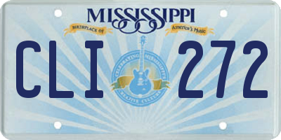 MS license plate CLI272