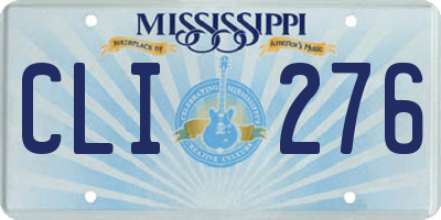 MS license plate CLI276