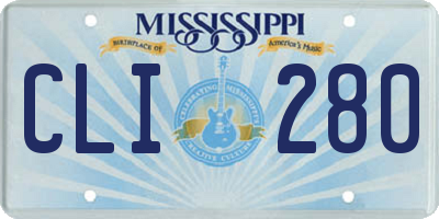 MS license plate CLI280