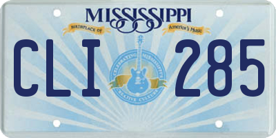 MS license plate CLI285