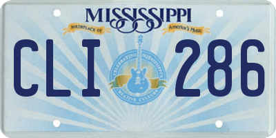MS license plate CLI286