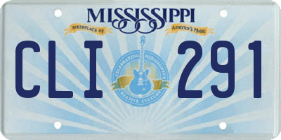 MS license plate CLI291