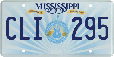 MS license plate CLI295