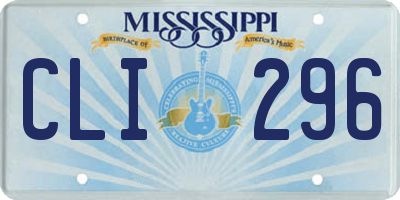 MS license plate CLI296