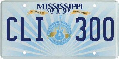 MS license plate CLI300