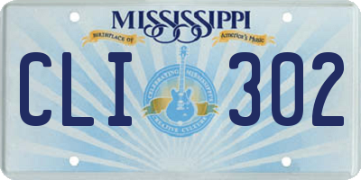 MS license plate CLI302