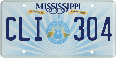 MS license plate CLI304