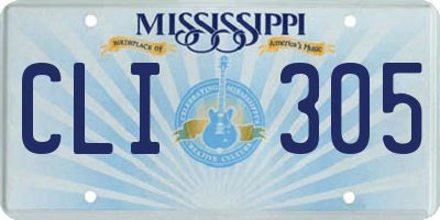 MS license plate CLI305