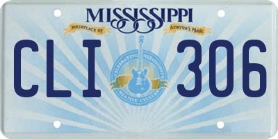 MS license plate CLI306