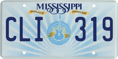 MS license plate CLI319