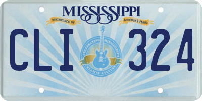MS license plate CLI324