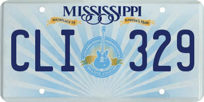MS license plate CLI329