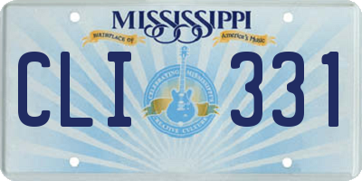 MS license plate CLI331