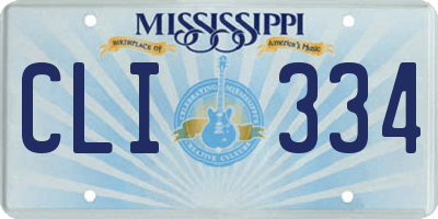 MS license plate CLI334