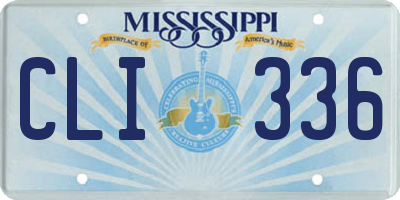MS license plate CLI336