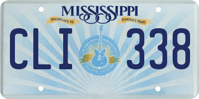 MS license plate CLI338