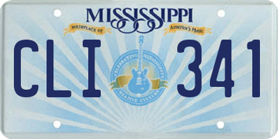 MS license plate CLI341