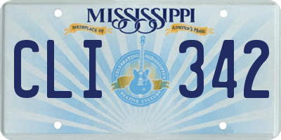 MS license plate CLI342