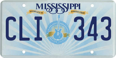MS license plate CLI343