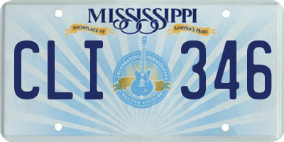MS license plate CLI346