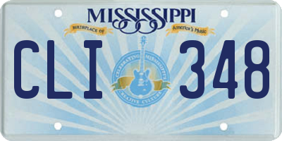 MS license plate CLI348