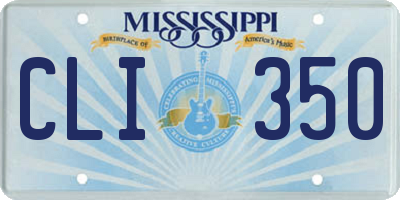 MS license plate CLI350