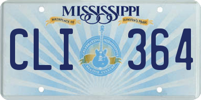 MS license plate CLI364