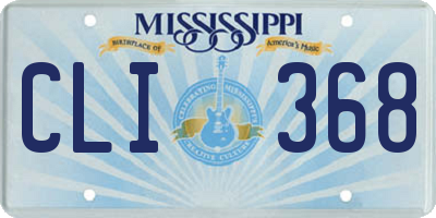 MS license plate CLI368