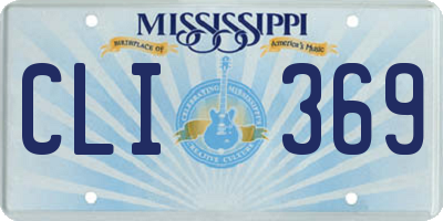 MS license plate CLI369