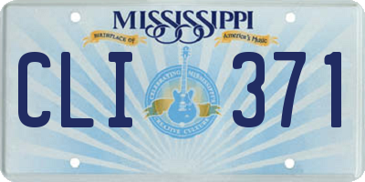 MS license plate CLI371