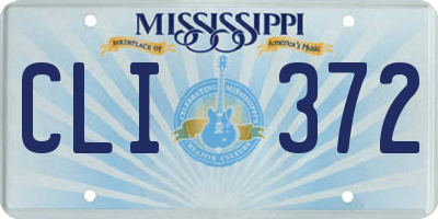 MS license plate CLI372