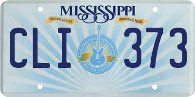 MS license plate CLI373