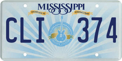 MS license plate CLI374