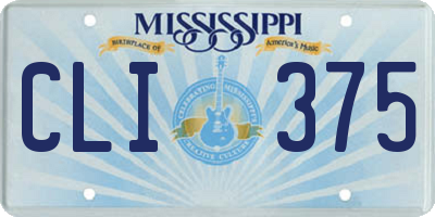 MS license plate CLI375