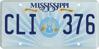 MS license plate CLI376