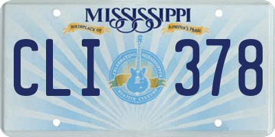 MS license plate CLI378