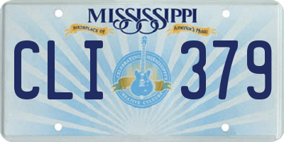 MS license plate CLI379