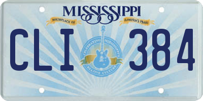 MS license plate CLI384