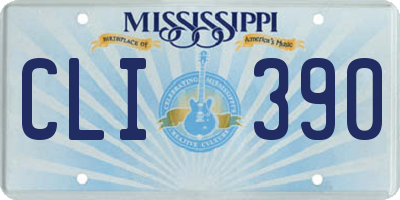 MS license plate CLI390