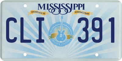 MS license plate CLI391
