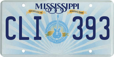 MS license plate CLI393