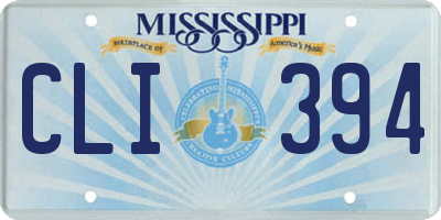 MS license plate CLI394