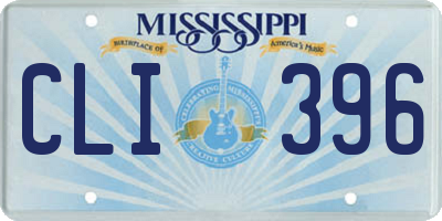 MS license plate CLI396