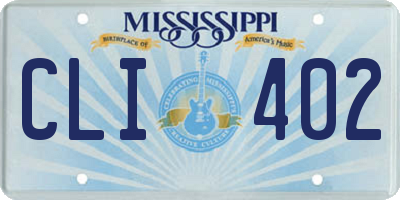MS license plate CLI402