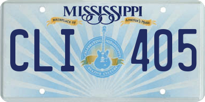 MS license plate CLI405