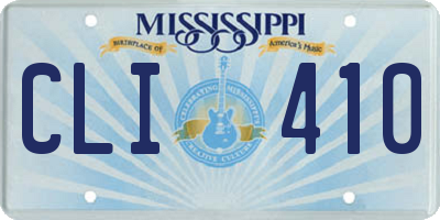 MS license plate CLI410