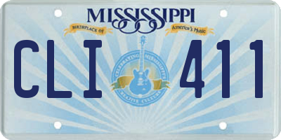 MS license plate CLI411