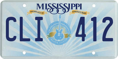 MS license plate CLI412