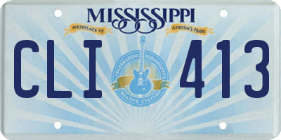 MS license plate CLI413