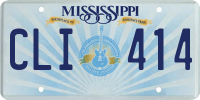 MS license plate CLI414